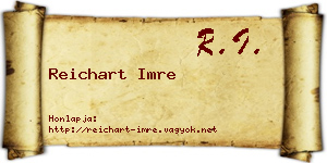Reichart Imre névjegykártya