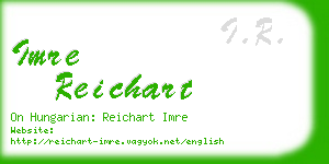 imre reichart business card